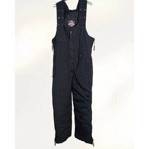 ColdWave Black Insulated Bib Snow Pants Size L Snowmobile Ski Overalls